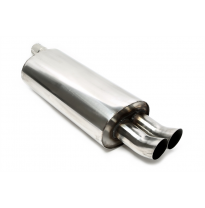 Silenciador trasero TA Technix 2x76 mm DTM de sistema de acero inoxidable de sistema de acero inoxidable EVOE466A-xx  Valido par
