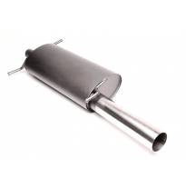 Silenciador trasero deportivo TA Technix Tubo de escape: 1x70 mm redondo afilado con homologación CE e1-0210131  Valido para: VW