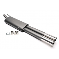 Escape trasero deportivo TA Technix Tubo de escape: 2x76mm redondo + embridado con homologación CE e1- 0310132  Valido para: