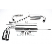 Sistema de acero inoxidable TA Technix Tailpipe: 2x76 mm redondos + embridados Tailpipes en el paragolpes. (Valido para el parac