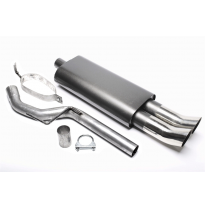 Silenciador trasero deportivo TA Technix Tubo de escape: 2x76 mm DTM 2x76 mm redondo + embridado con homologación CE e1-0210509