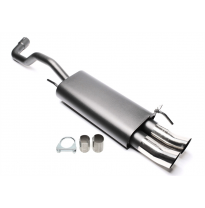 Silenciador trasero deportivo TA Technix Tubo de escape: 2x76 mm DTM con homologación CE e1-0310135  Valido para: VW Polo 6N inc