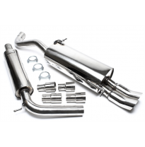 Sistema de acero inoxidable TA Technix Tubo de escape: 2x76 mm DTM con homologación CE e1-0311005  Valido para: VW Polo, Tipo 9N