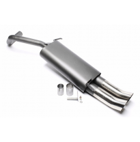 Silenciador trasero deportivo TA Technix Tubo de escape: 2x76 mm DTM con homologación CE e1-0310506  Valido para: VW Polo, Type