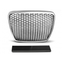 Parrilla Deportiva Audi A6 C6 09-11 Silver Rs-Style