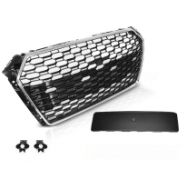 Parrilla delantera AUDI A4 B9 15-19 CHROME BLACK RS4 STYLE PDC
