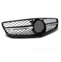 Parrilla Deportiva Mercedes W204 07-14 C63 Style Negro Brillante- Cromado
