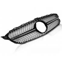 Parrilla Delantera Mercedes W205 14- C450 Amg Style Chrome Negro Brillante.
