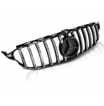 Parrilla delantera MERCEDES W205 14-18 GT-R STYLE CHROME GLOSSY BLACK