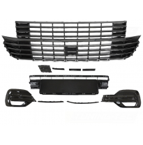 REJILLA CON ELEMENTO DE PARACHOQUES NEGRO BRILLANTE para VW T6.1 20-