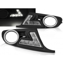 Faros Delanteros Luz Diurna Vw Golf 6 Rejilla Delantera Led Negro