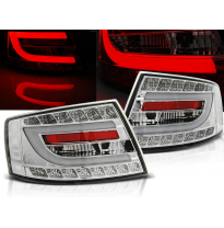 Pilotos Traseros Led Audi A6 C6 Sedan 04.04-08 Cromado Led 6pin