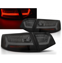 Pilotos Led Audi A6 08-11 Sedan Negro Ahumado Con Intermitentes Dinamicos