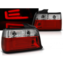 Pilotos Traseros Led Bmw E36 12.90-08.99 Sedan Rojo/Blanco Bar Led