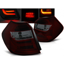 Pilotos Traseros Led Bmw E87/E81 04-08.07 Rojo Ahumado Led Bar