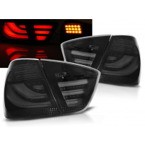 Pilotos Traseros Led Bmw E90 03.05-08.08 Ahumado Negro Led Bar