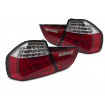 PILOTOS TRASEROS LED DE BARRA ROJAS Y BLANCAS INTERMITENTE DINAMICO para BMW E90 09-11