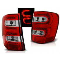 Pilotos Traseros Led Chrysler Jeep Grand Cherokee 99-05.05 Rojo/Blanco Led