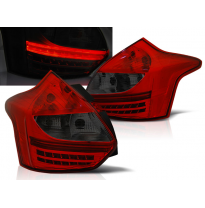 Pilotos Traseros Led Ford Focus 3 11- 10.14 Hatchback Rojo Ahumado Led