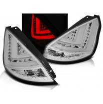 Pilotos Traseros Led Ford Fiesta Mk7 08-12 Hb Cromado Led Bar