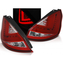 Pilotos Traseros Led Ford Fiesta Mk7 12-15 Hb Rojo/Blanco Led Bar