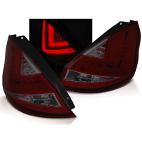Pilotos Traseros Led Ford Fiesta Mk7 12-15 Hb Rojo Ahumado Led Bar