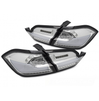 LUCES TRASERAS LED CROMADAS para FORD FIESTA MK8 17-21 HATCHBACK