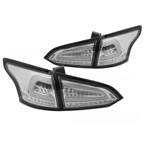 PILOTOS TRASEROS LED CROMADOS INTERMITENTE DINAMICO compatibles con FORD FOCUS MK 3 SW 11-18