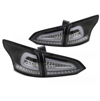 PILOTOS TRASEROS LED NEGROS INTERMITENTE DINAMICO compatibles con FORD FOCUS MK 3 SW 11-18