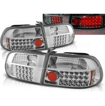 Pilotos Traseros Led Honda Civic 09.91-08.95 3d Cromado Led