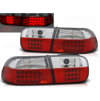 Pilotos Traseros Led Honda Civic 09.91-08.95 2d/4d Rojo/Blanco Led