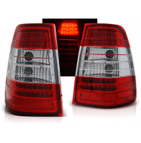 Pilotos Traseros Led Mercedes W124 E-Klasa Kombi 09.85-95 Rojo/Blanco Led
