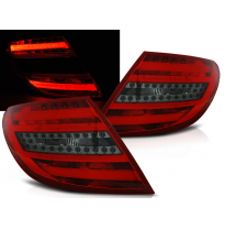 Pilotos Traseros Led Mercedes C-Klasa W204 Sedan 07-10 Rojo Ahumado Led Bar