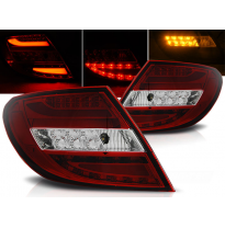 Pilotos Traseros Led Mercedes C-Klasa W204 Sedan 07-10 Rojo/Blanco Led Bar