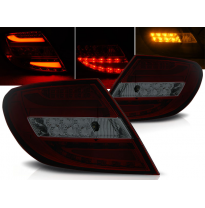 Pilotos Traseros Led Mercedes C-Klasa W204 Sedan 07-10 Rojo Ahumado Led Bar