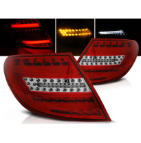 Pilotos Traseros Led Mercedes C-Klasa W204 Sedan 07-10 Rojo/Blanco Led Bar