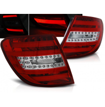 Pilotos Traseros Led Mercedes C-Klasa W204 Kombi 07-10 Rojo/Blanco Led Bar