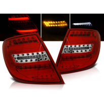 Pilotos Traseros Led Mercedes C-Klasa W204 Kombi 07-10 Rojo/Blanco Led Bar