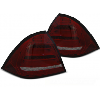Pilotos Traseros Led Bar Rojo Ahumado Intermitente Dinamico Para Mercedes W203 Sedan 00-04