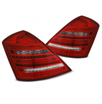 PILOTOS TRASEROS LED ROJO BLANCO INTERMITENTE DINAMICO W222 LOOK PARA MERCEDES W221 S-KLASA 05-09