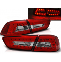 Pilotos Traseros Led Mitsubishi Lancer 8 Sedan 08-11 Rojo/Blanco Led