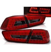 Pilotos Traseros Led Mitsubishi Lancer 8 Sedan 08-11 Rojo Ahumado Led