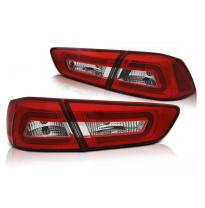 Pilotos Traseros Led Mitsubishi Lancer 8 Sedan 08-11 Red White Led Bar