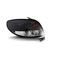 Pilotos Traseros Led Peugeot 206 10.98- Negro Led