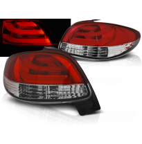 Pilotos Led Peugeot 206 10.98- Rojo Blanco Led Bar