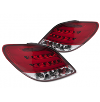 PILOTOS TRASEROS PEUGEOT 207 3D/5D 05.06-06.09 BARRA LED ROJA BLANCA