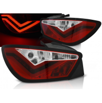 Pilotos Traseros Led Seat Ibiza 6j 3d 06.08-12 Rojo/Blanco Led Bar