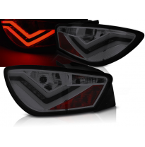 Pilotos Traseros Led Seat Ibiza 6j 3d 06.08-12 Rojo Ahumado Led Bar