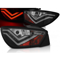 Pilotos Traseros Led Seat Ibiza 6j 3d 06.08-12 Negro Led Bar