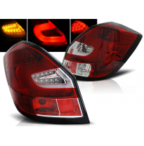 Pilotos Traseros Led Skoda Fabia Ii 07-06.14  Rojo/Blanco Led Bar